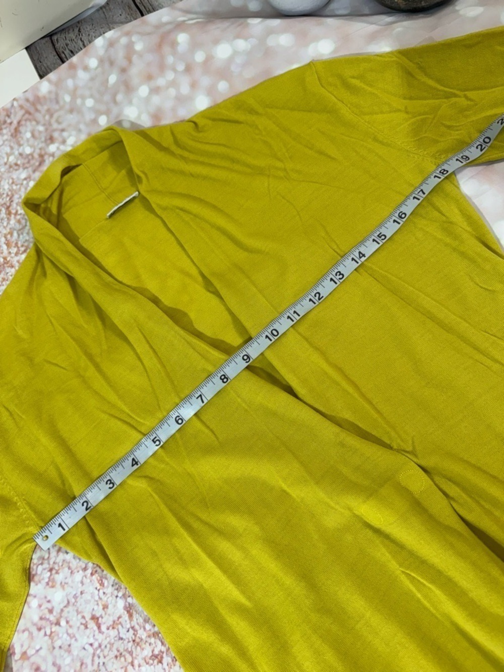 Akris Punto Greenish Yellow Lightweight Wool Cardigan 8 - Picture 4 of 10